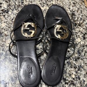 Gucci sandals woman leather sz 38